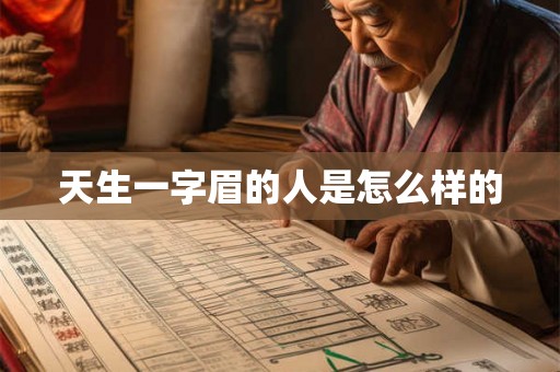 天生一字眉的人是怎么样的