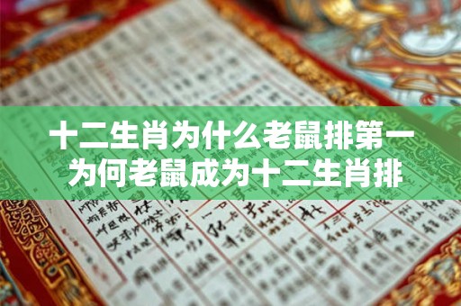 十二生肖为什么老鼠排第一 为何老鼠成为十二生肖排名第一 十二生肖为什么老鼠排第一 为何老鼠成为十二生肖排名第一