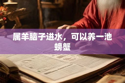 属羊脑子进水，可以养一池螃蟹