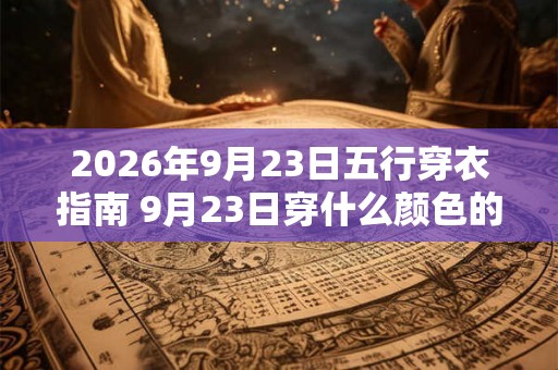 2026年9月23日五行穿衣指南 9月23日穿什么颜色的衣服 2026年9月23日五行穿衣指南 9月23日穿什么颜色的衣服