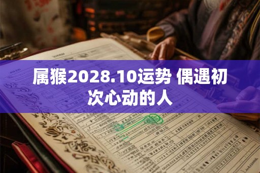 属猴2028.10运势 偶遇初次心动的人