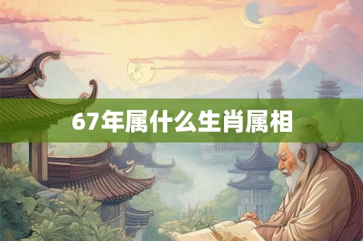 67年属什么生肖属相