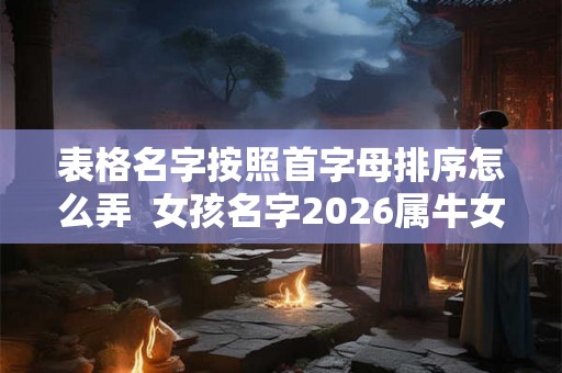 表格名字按照首字母排序怎么弄  女孩名字2026属牛女孩