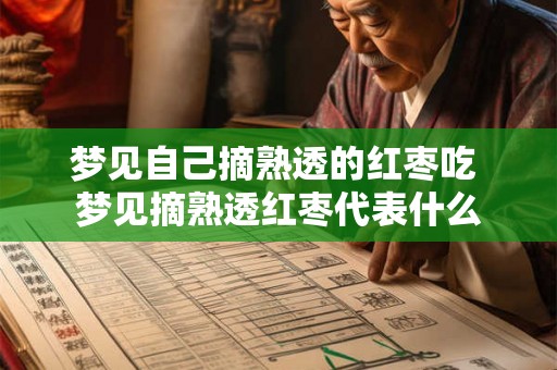 梦见自己摘熟透的红枣吃 梦见摘熟透红枣代表什么
