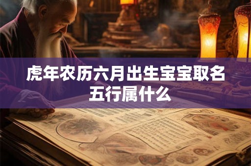 虎年农历六月出生宝宝取名  五行属什么
