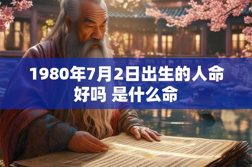1980年7月2日出生的人命好吗 是什么命 1980年7月2日出生的人命好吗 是什么命