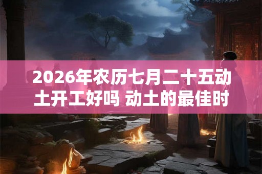 2026年农历七月二十五动土开工好吗 动土的最佳时间 2026年农历七月二十五动土开工好吗 动土的最佳时间