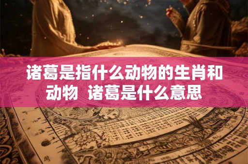 诸葛是指什么动物的生肖和动物  诸葛是什么意思
