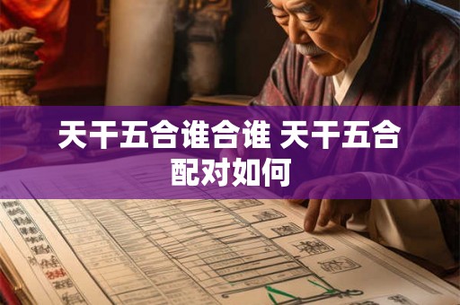 天干五合谁合谁 天干五合配对如何 天干五合谁合谁 天干五合配对如何