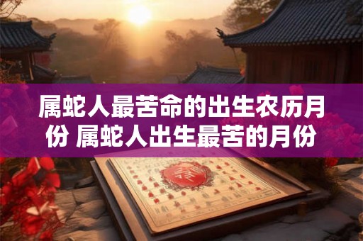 属蛇人最苦命的出生农历月份 属蛇人出生最苦的月份是哪个 属蛇人最苦命的出生农历月份 属蛇人出生最苦的月份是哪个