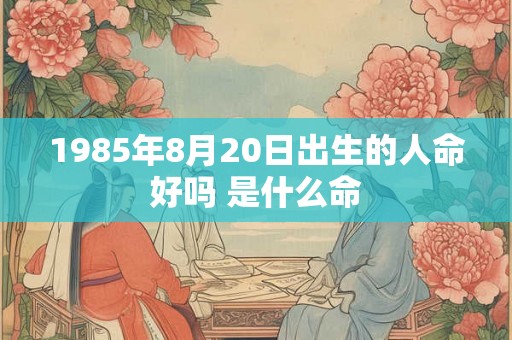 1985年8月20日出生的人命好吗 是什么命
