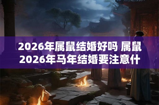 2026年属鼠结婚好吗 属鼠2026年马年结婚要注意什么