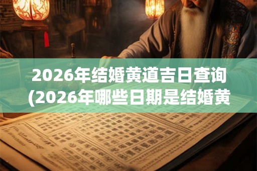 2026年结婚黄道吉日查询(2026年哪些日期是结婚黄道吉日?) 2026年结婚黄道吉日查询(2026年哪些日期是结婚黄道吉日?)
