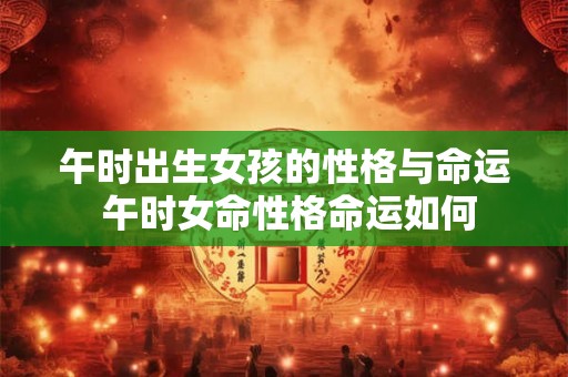 午时出生女孩的性格与命运 午时女命性格命运如何