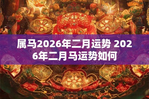 属马2026年二月运势 2026年二月马运势如何 属马2026年二月运势 2026年二月马运势如何