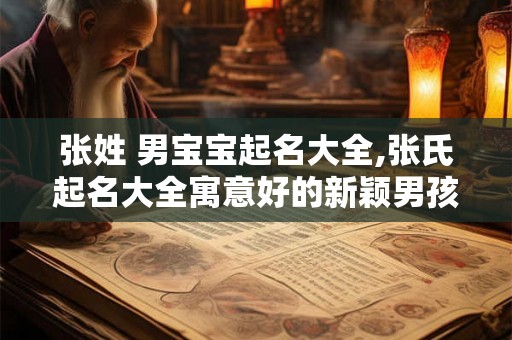 张姓 男宝宝起名大全,张氏起名大全寓意好的新颖男孩名字