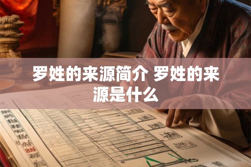 罗姓的来源简介 罗姓的来源是什么