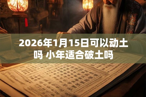2026年1月15日可以动土吗 小年适合破土吗