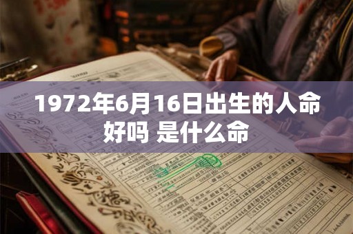 1972年6月16日出生的人命好吗 是什么命