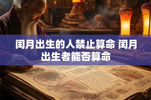 闰月出生的人禁止算命 闰月出生者能否算命