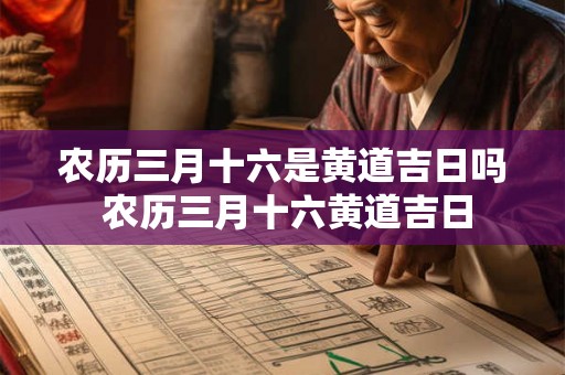农历三月十六是黄道吉日吗 农历三月十六黄道吉日