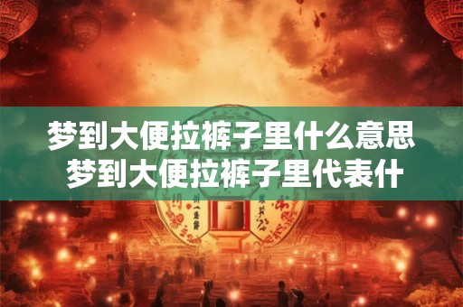 梦到大便拉裤子里什么意思 梦到大便拉裤子里代表什么