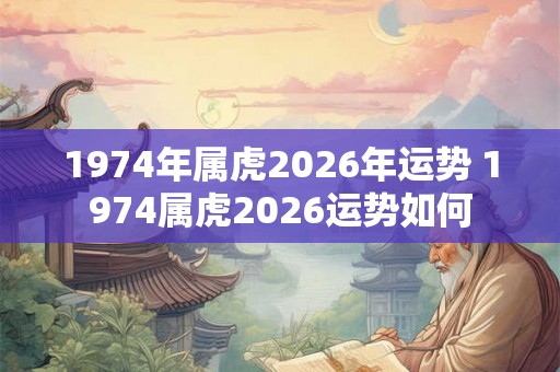 1974年属虎2026年运势 1974属虎2026运势如何
