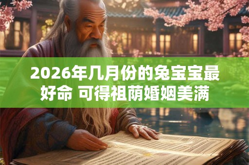2026年几月份的兔宝宝最好命 可得祖荫婚姻美满