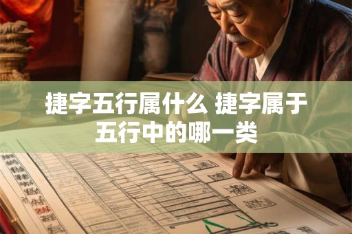 捷字五行属什么 捷字属于五行中的哪一类