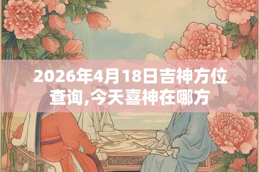2026年4月18日吉神方位查询,今天喜神在哪方