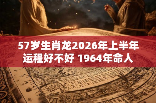 57岁生肖龙2026年上半年运程好不好 1964年命人 57岁生肖龙2026年上半年运程好不好 1964年命人