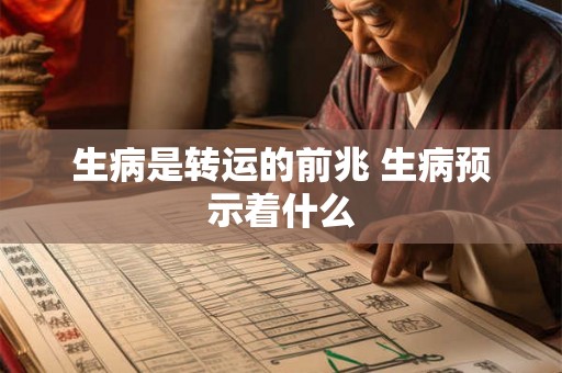 生病是转运的前兆 生病预示着什么