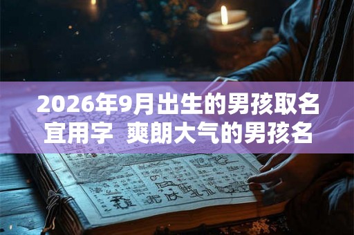 2026年9月出生的男孩取名宜用字  爽朗大气的男孩名字