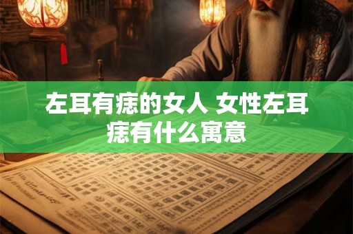 左耳有痣的女人 女性左耳痣有什么寓意