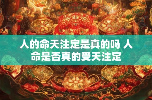 人的命天注定是真的吗 人命是否真的受天注定 人的命天注定是真的吗 人命是否真的受天注定