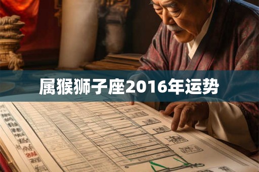 属猴狮子座2016年运势
