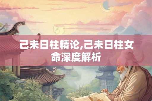 己未日柱精论,己未日柱女命深度解析