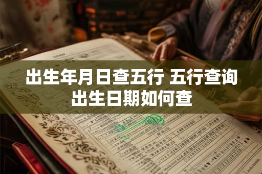 出生年月日查五行 五行查询出生日期如何查