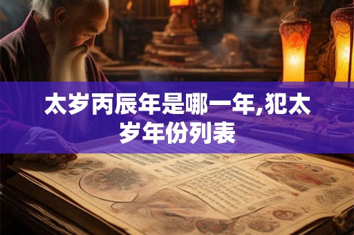 太岁丙辰年是哪一年,犯太岁年份列表