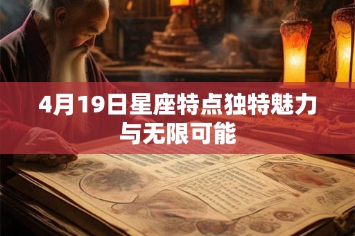 4月19日星座特点独特魅力与无限可能