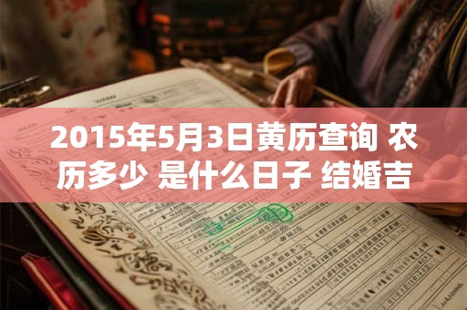 2015年5月3日黄历查询 农历多少 是什么日子 结婚吉时