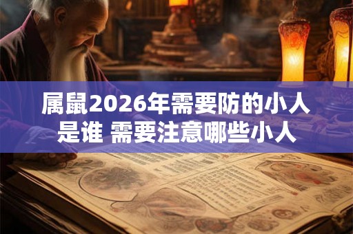 属鼠2026年需要防的小人是谁 需要注意哪些小人