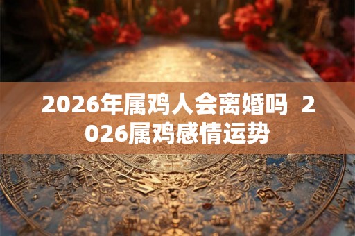 2026年属鸡人会离婚吗  2026属鸡感情运势