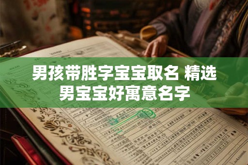 男孩带胜字宝宝取名 精选男宝宝好寓意名字