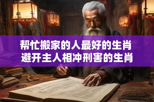 帮忙搬家的人最好的生肖 避开主人相冲刑害的生肖