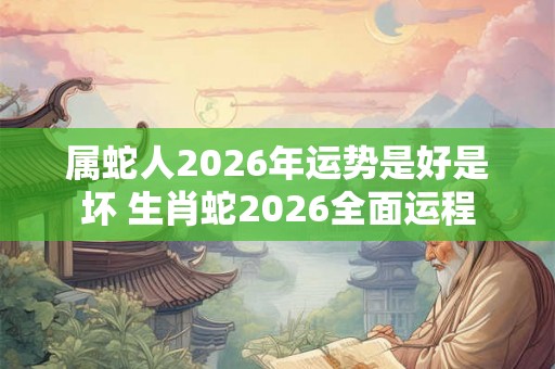 属蛇人2026年运势是好是坏 生肖蛇2026全面运程 属蛇人2026年运势是好是坏 生肖蛇2026全面运程