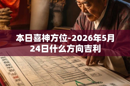 本日喜神方位-2026年5月24日什么方向吉利