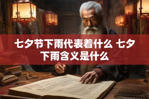 七夕节下雨代表着什么 七夕下雨含义是什么