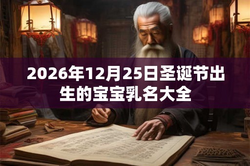 2026年12月25日圣诞节出生的宝宝乳名大全