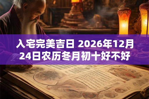 入宅完美吉日 2026年12月24日农历冬月初十好不好